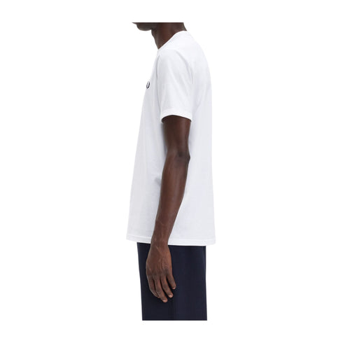 Fred Perry T-shirt mm T-shirt Uomo Ringer a girocollo Bianco - Francavilla Moda